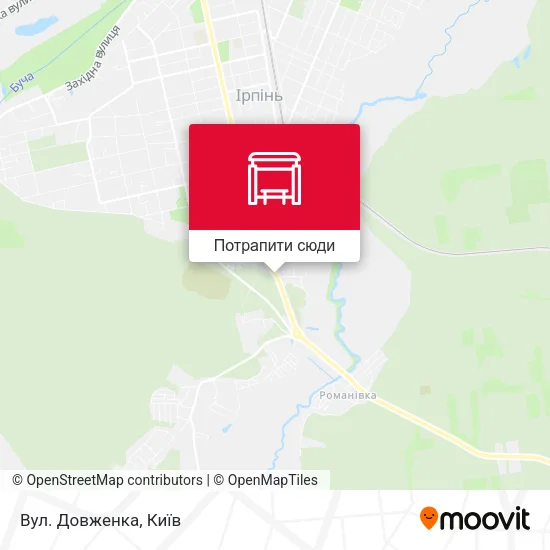 Карта Вул. Довженка