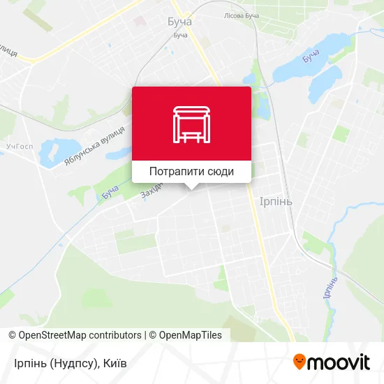 Карта Ірпінь (Нудпсу)