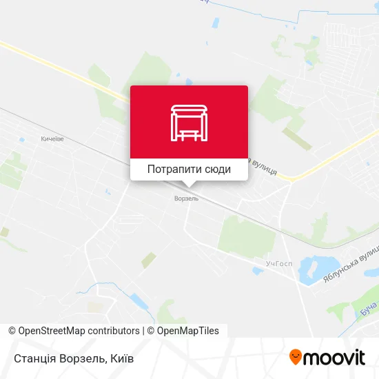 Карта Станція Ворзель