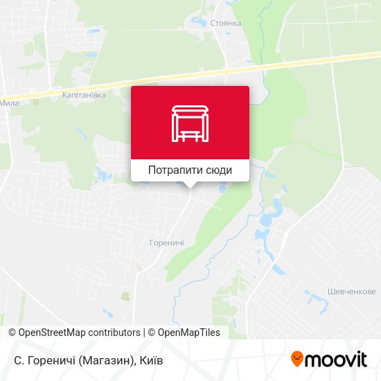 Карта С. Гореничі (Магазин)