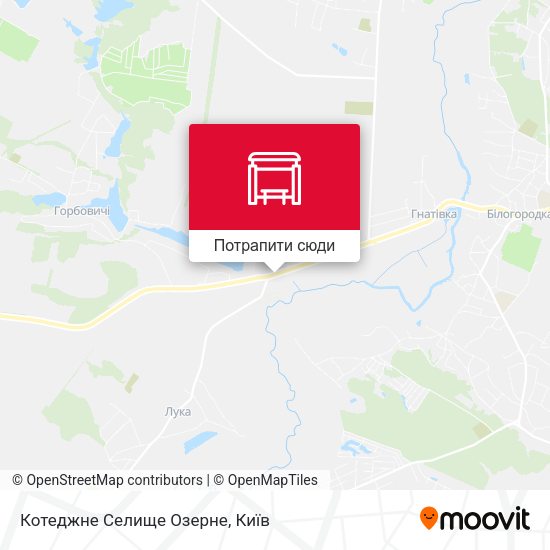 Карта Котеджне Селище Озерне
