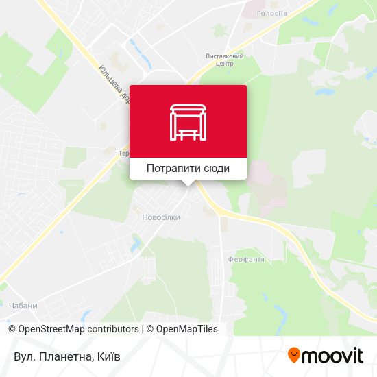 Карта Вул. Планетна