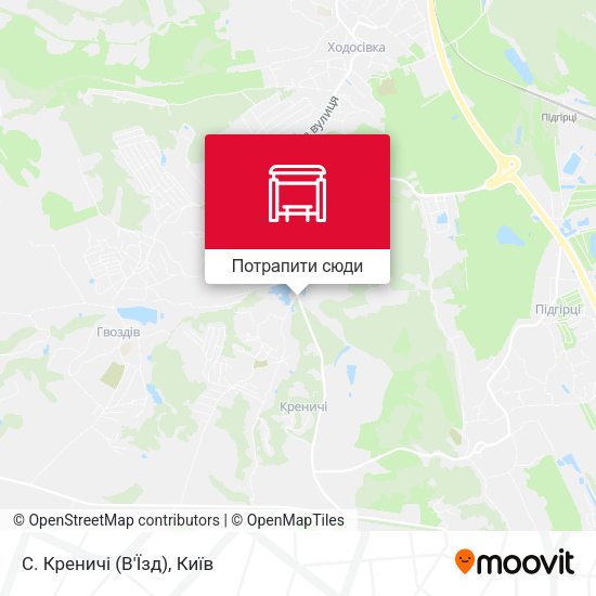 Карта С. Креничі (В'Їзд)
