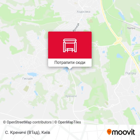 Карта С. Креничі (В'Їзд)