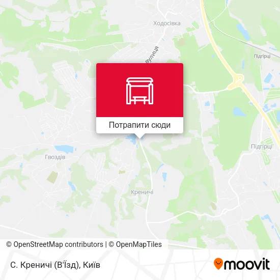 Карта С. Креничі (В'Їзд)