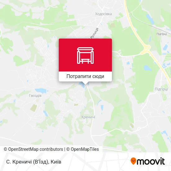 Карта С. Креничі (В'Їзд)