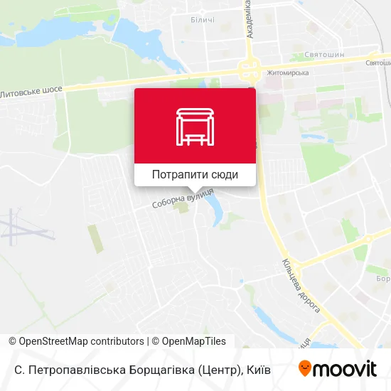 Карта С. Петропавлівська Борщагівка (Центр)
