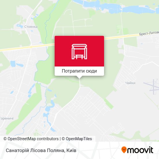 Карта Санаторій Лісова Поляна