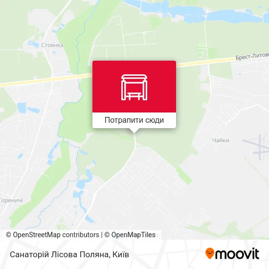 Карта Санаторій Лісова Поляна