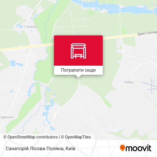 Карта Санаторій Лісова Поляна