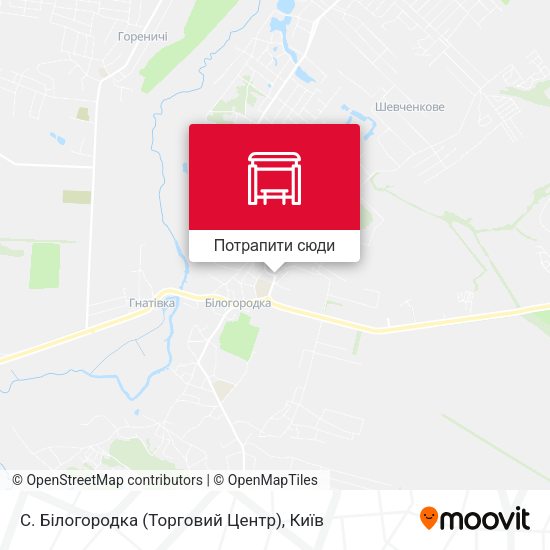 Карта С. Білогородка (Торговий Центр)