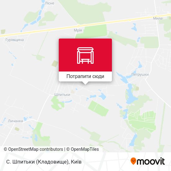 Карта С. Шпитьки (Кладовище)