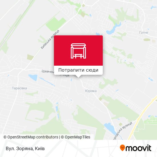 Карта Вул. Зоряна