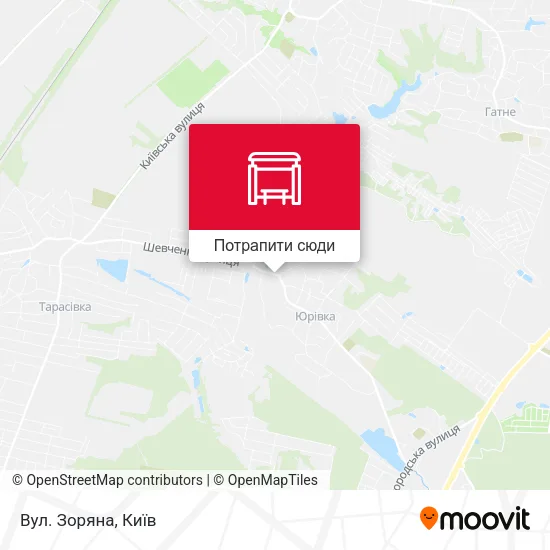 Карта Вул. Зоряна