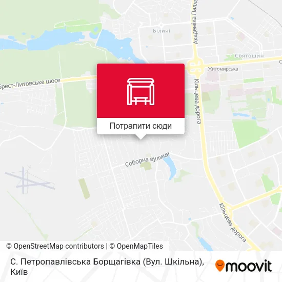 Карта С. Петропавлівська Борщагівка (Вул. Шкільна)