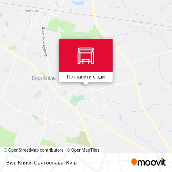 Карта Вул. Князя Святослава