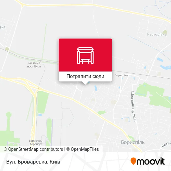 Карта Вул. Броварська