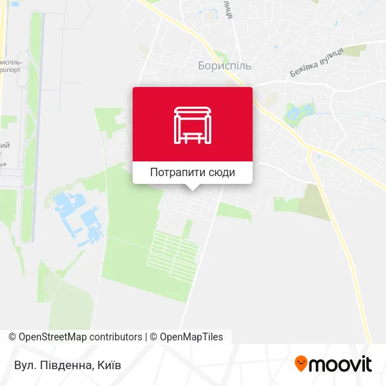 Карта Вул. Південна