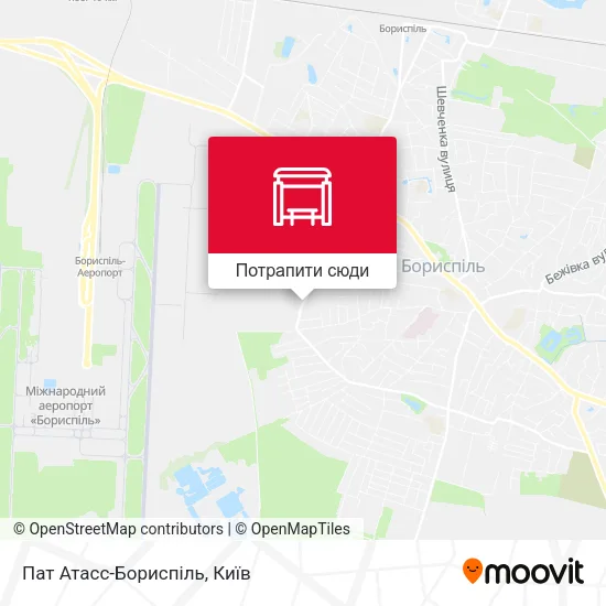 Карта Пат Атасс-Бориспіль