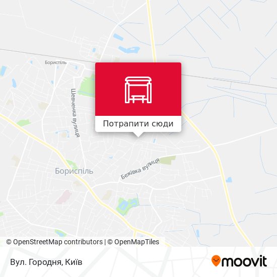 Карта Вул. Городня