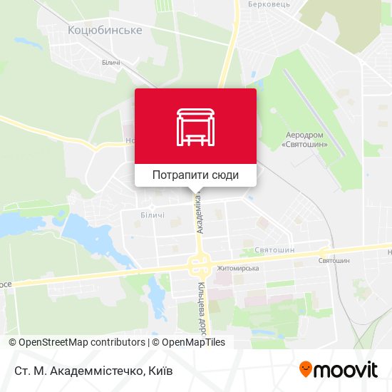 Карта Ст. М. Академмістечко