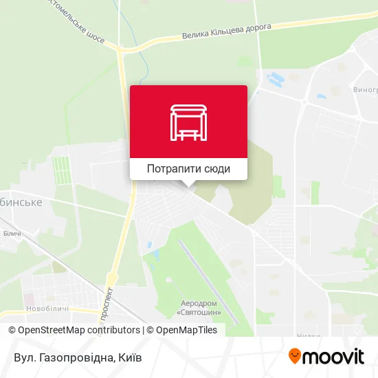 Карта Вул. Газопровідна