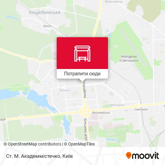 Карта Ст. М. Академмістечко