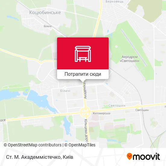 Карта Ст. М. Академмістечко