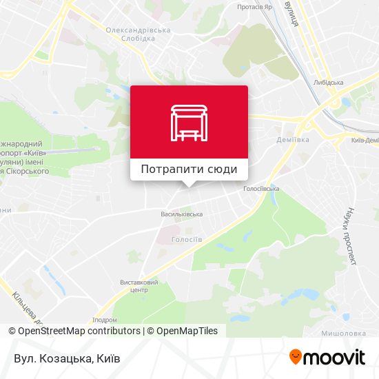 Карта Вул. Козацька