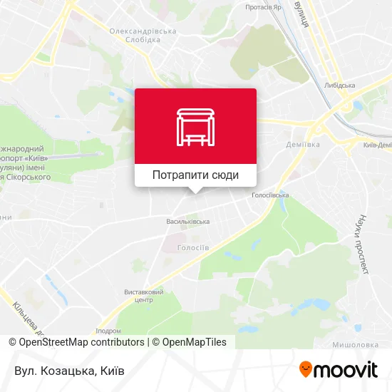 Карта Вул. Козацька
