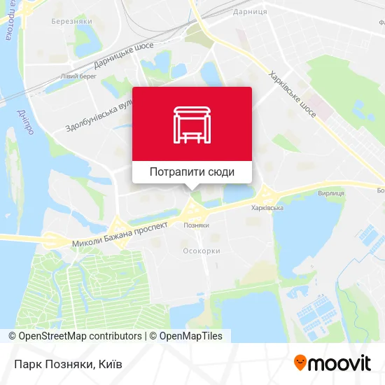Карта Парк Позняки