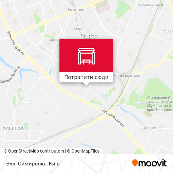 Карта Вул. Симиренка