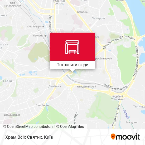 Карта Храм Всіх Святих