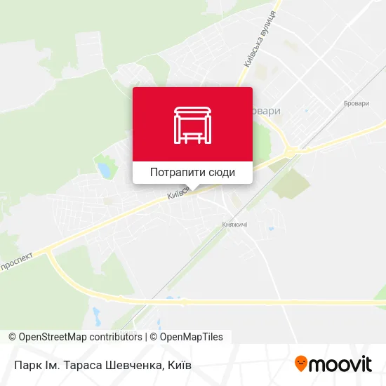 Карта Парк Ім. Тараса Шевченка