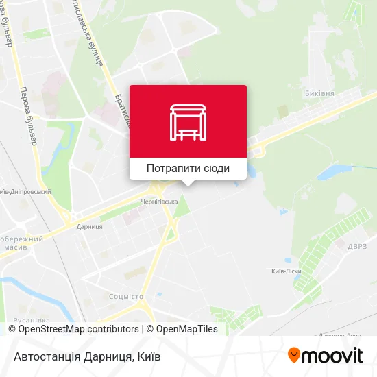 Карта Автостанція Дарниця