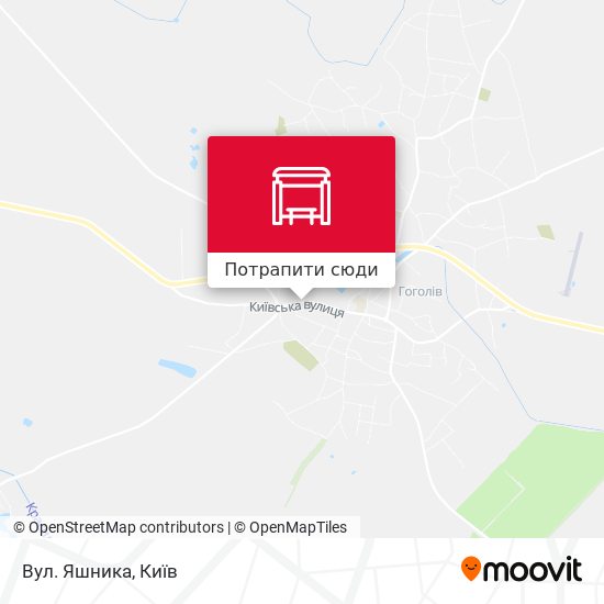 Карта Вул. Яшника