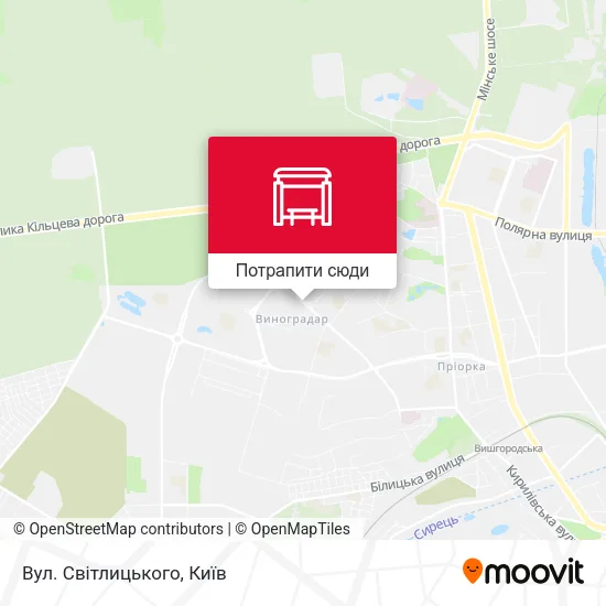 Карта Вул. Світлицького