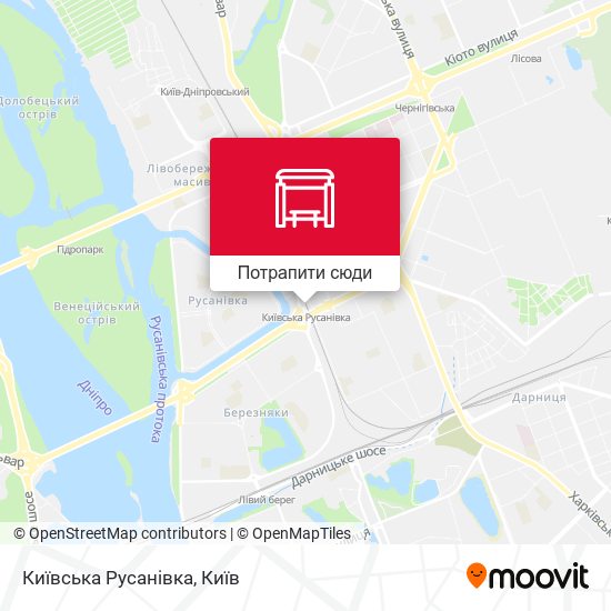 Карта Київська Русанівка