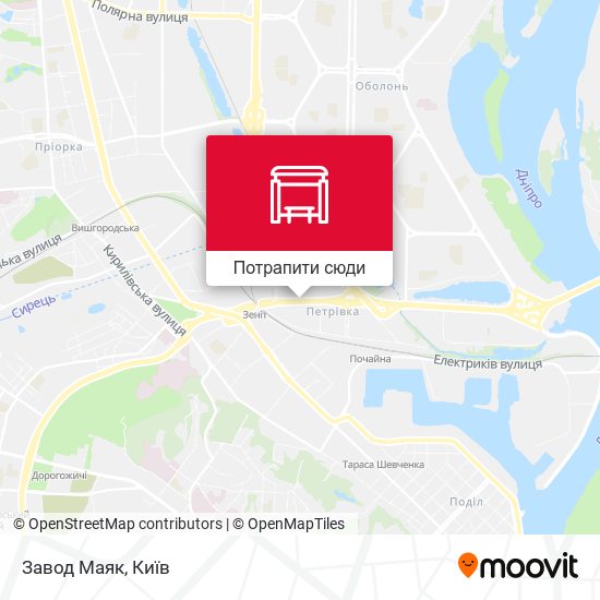 Карта Завод Маяк