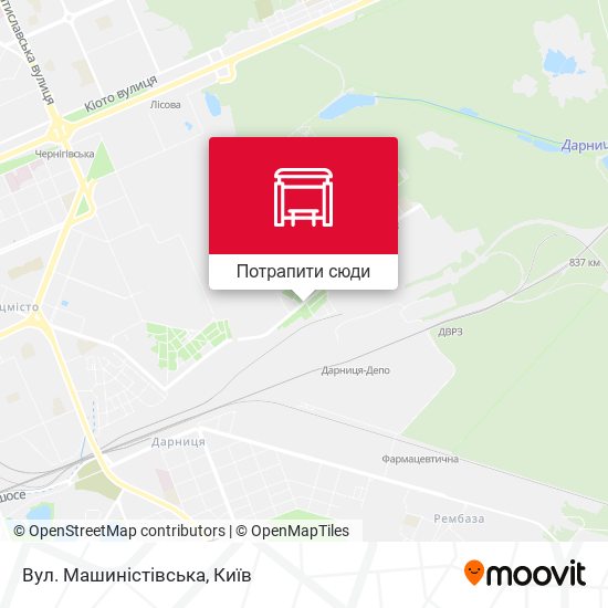 Карта Вул. Машиністівська