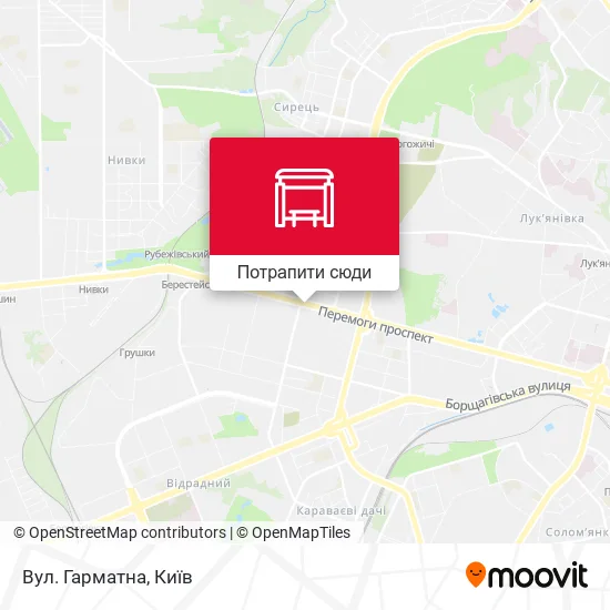 Карта Вул. Гарматна