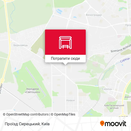 Карта Проїзд Сирецький