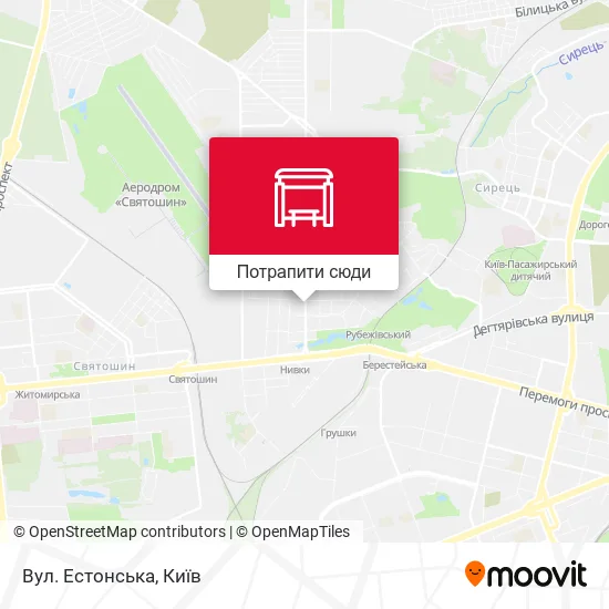 Карта Вул. Естонська