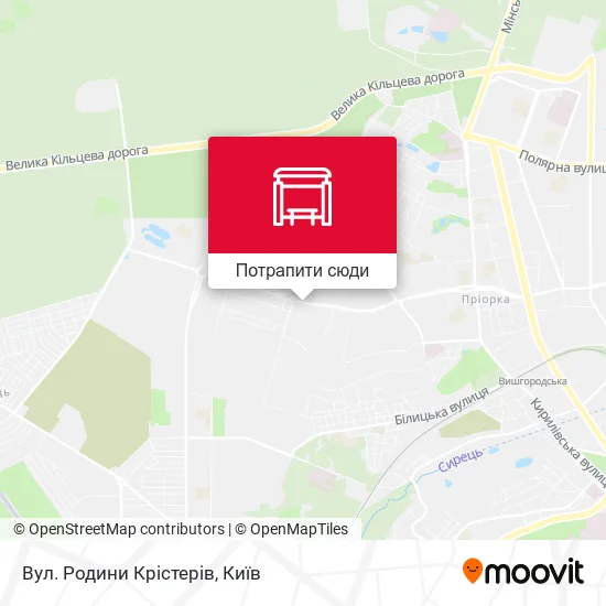 Карта Вул. Родини Крістерів