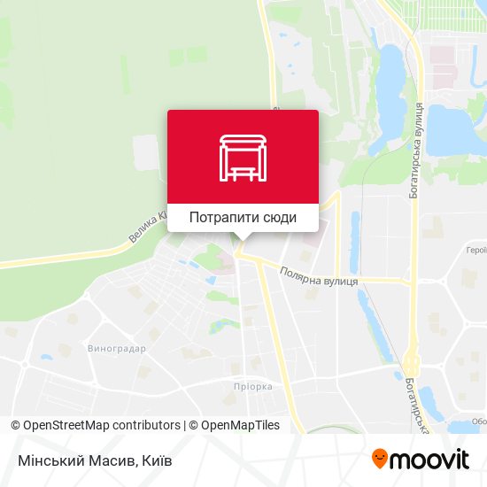 Карта Мінський Масив