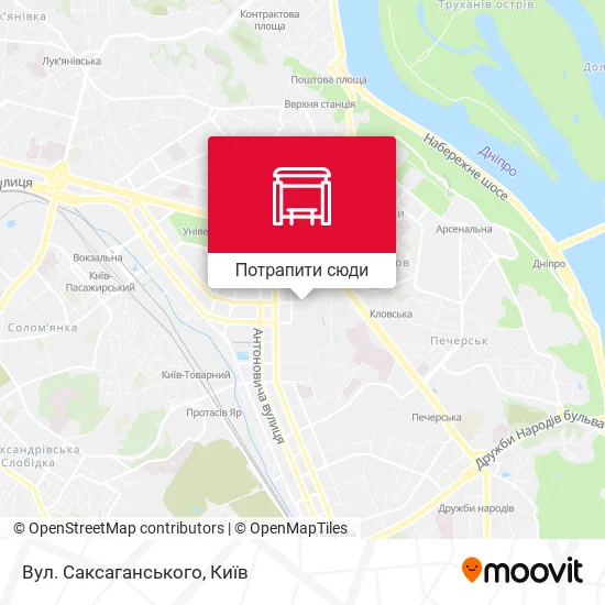 Карта Вул. Саксаганського