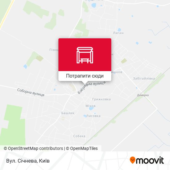 Карта Вул. Січнева