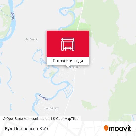 Карта Вул. Центральна