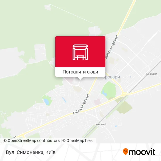Карта Вул. Симоненка