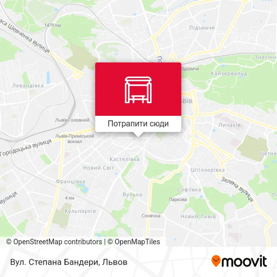 Карта Вул. Степана Бандери